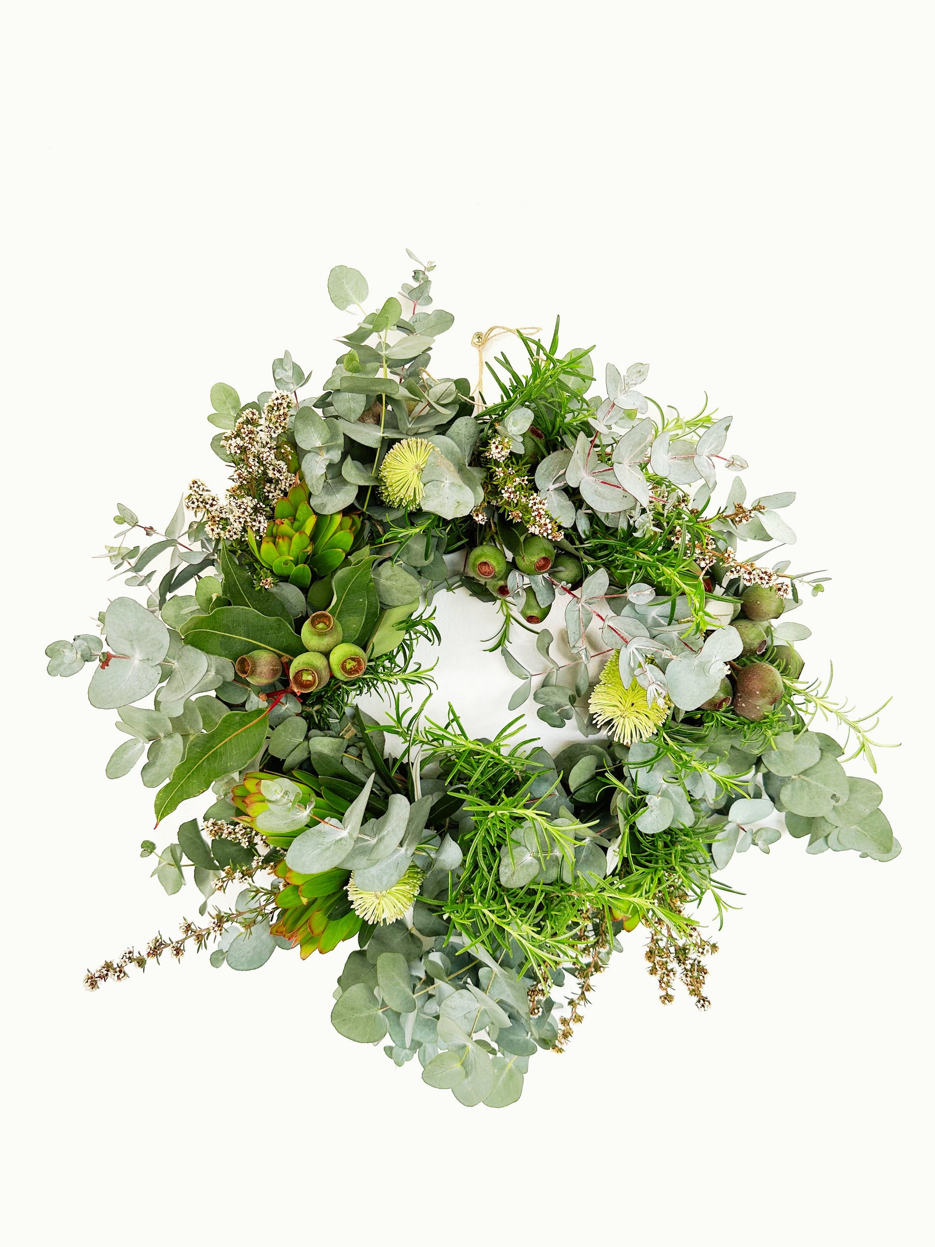 Naturally dried festive floral wreath