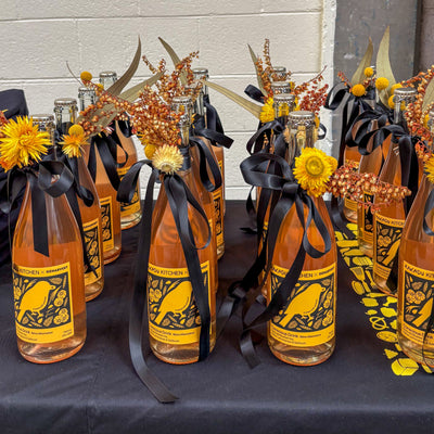 Dried floral motifs on Ozharvest Ventures x Kakadu Kitchen Conscious Drink