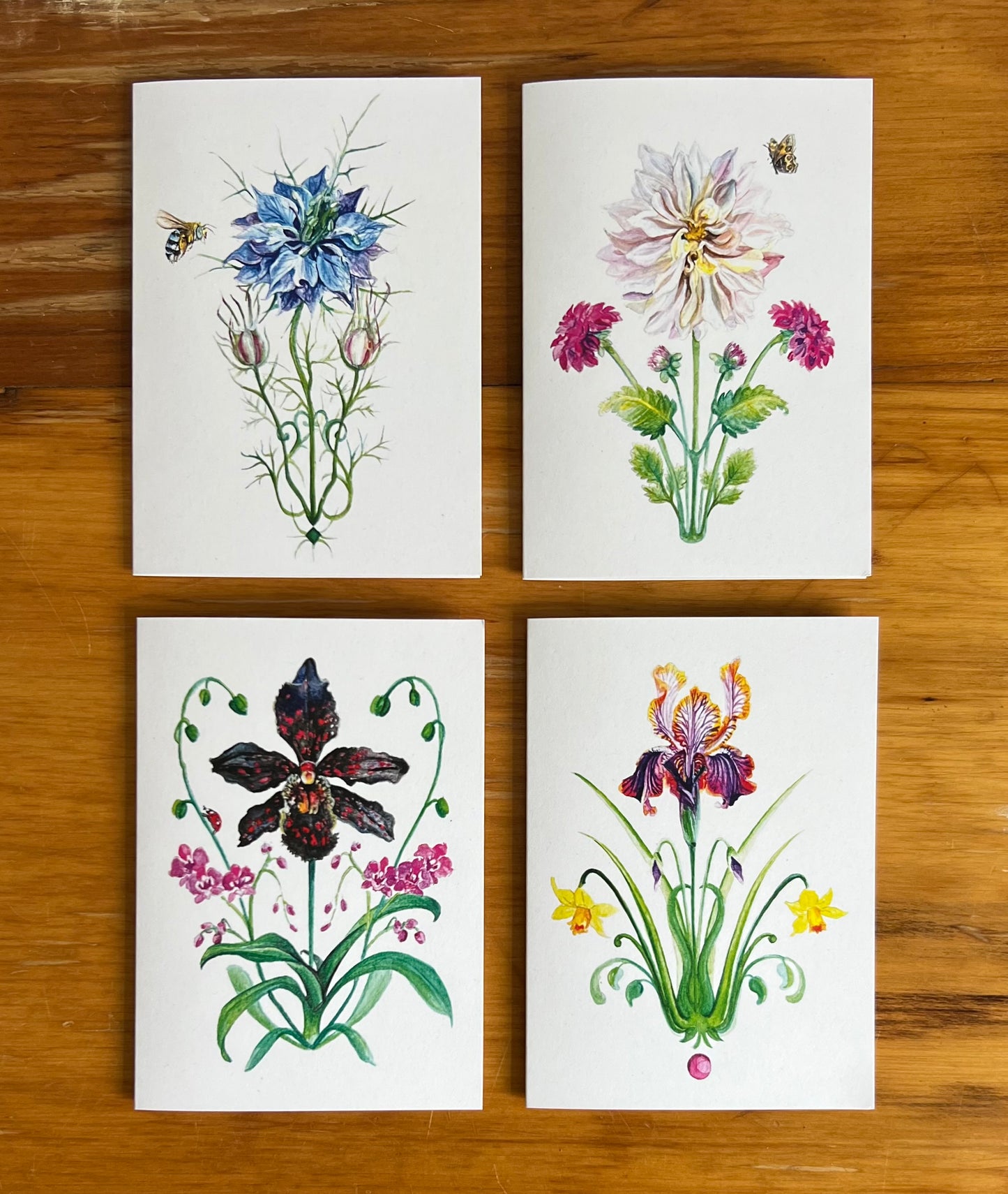 Floral Gift card set by Anthea Ben Naim