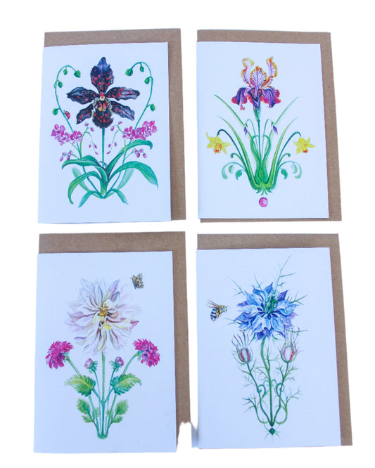 Floral Gift card set by Anthea Ben Naim