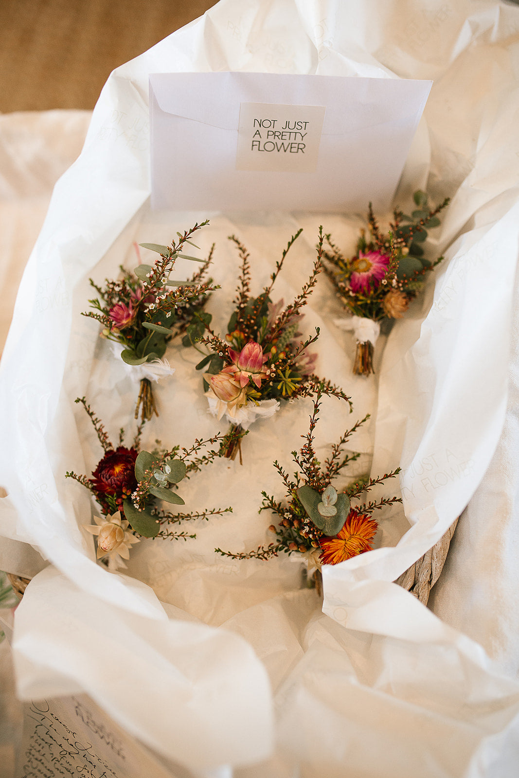 Australian native floral button holes