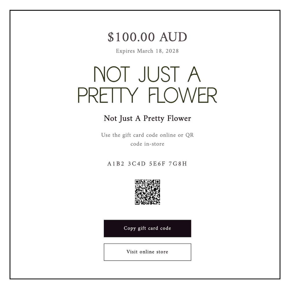 Not Just A Pretty Flower Gift Card