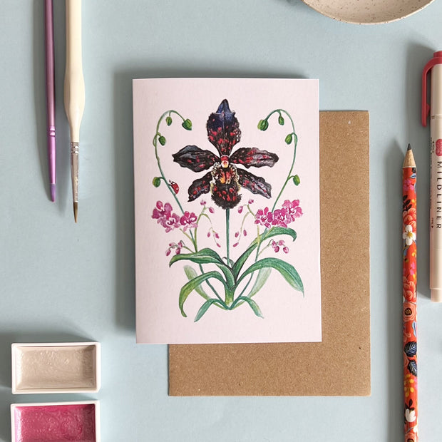 'The Orchid ' card by artist Anthea Ben Naim